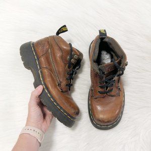 DR MARTENS 8A19 Brown Leather Boots SZ 5